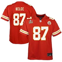 Youth Nike Travis Kelce Red Kansas City Chiefs Super Bowl LIX Game Player Jersey