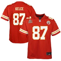 Youth Nike Travis Kelce Red Kansas City Chiefs Super Bowl LIX Game Player Jersey