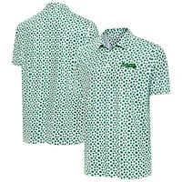 Men's Antigua  White Atlanta Braves St. Patrick's Day Cloverfield Polo