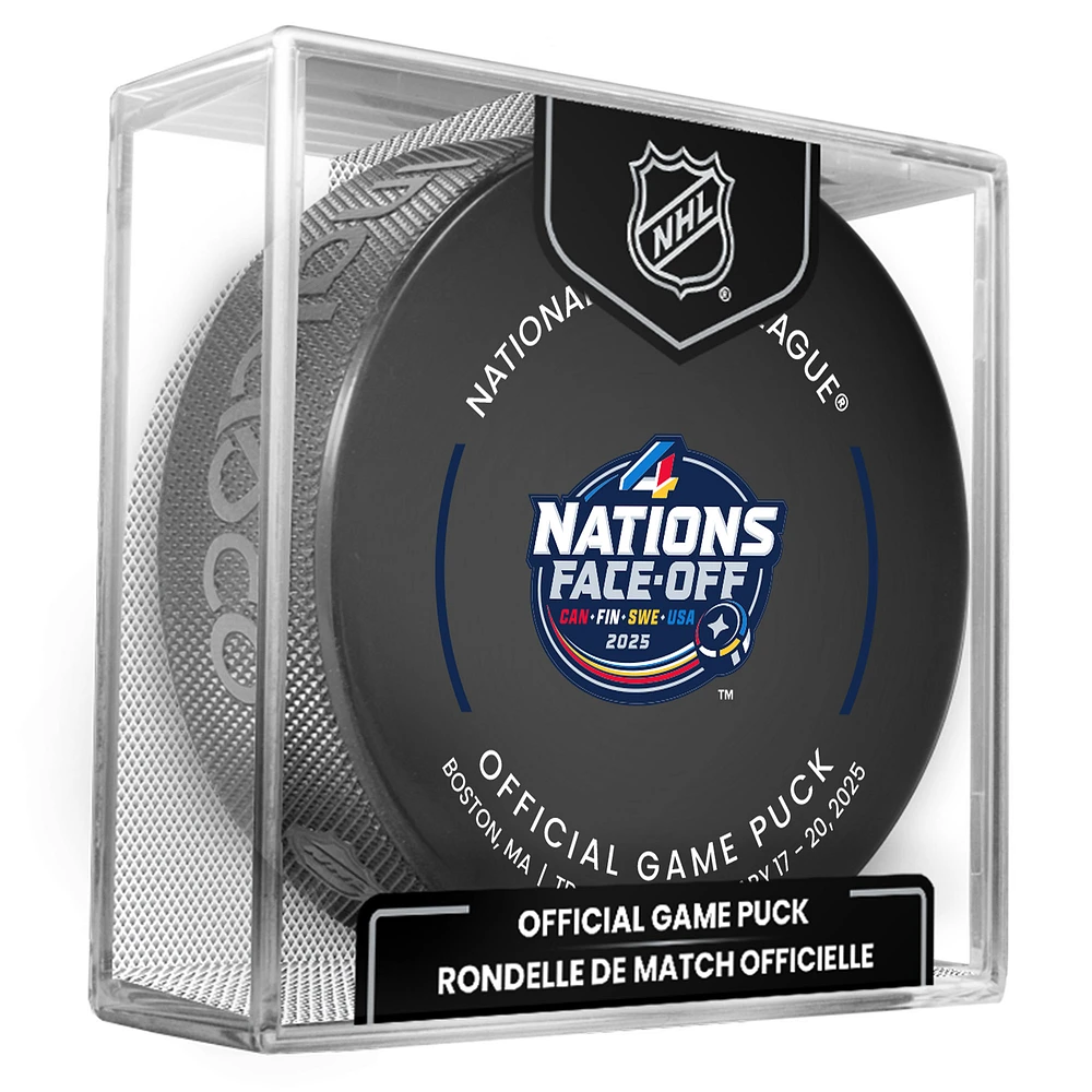 NHL 2025 4 Nations Face-Off Boston Official Game Puck Cube