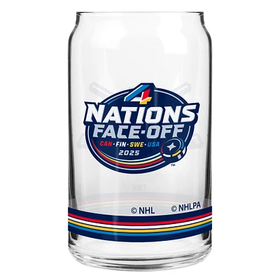 NHL 2025 4 Nations Face-Off 16oz. Can Glass