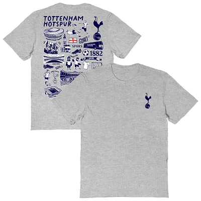 Women's Vive La Fete Heather Gray Tottenham Hotspur Impressions Artwork T-Shirt
