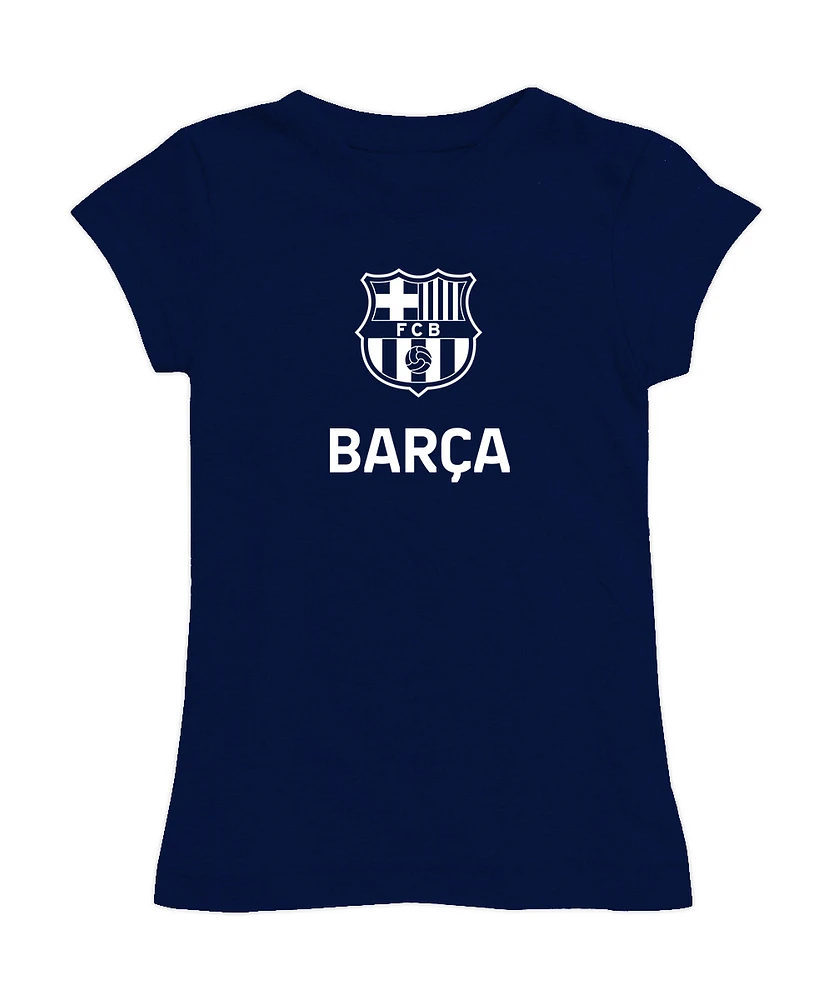 Girls Toddler Vive La Fete Navy Barcelona Color Badge Fitted T-Shirt