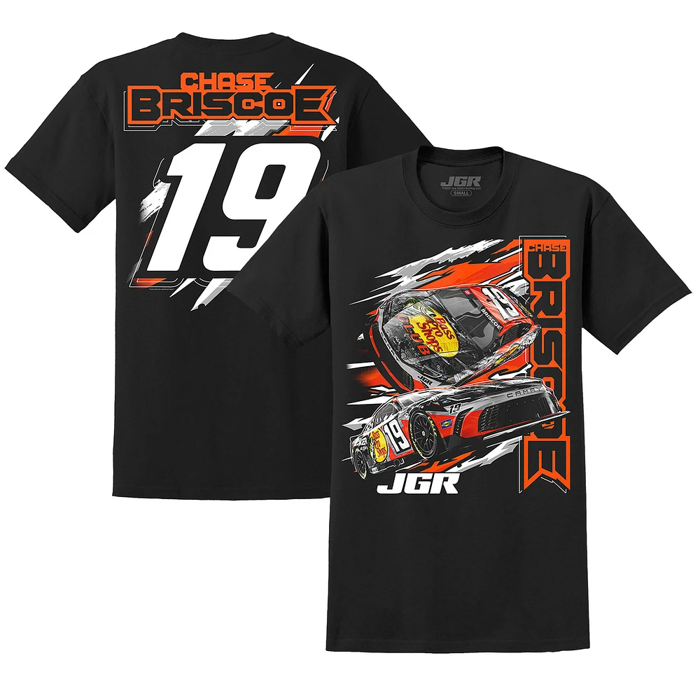 Men's Joe Gibbs Racing Team Collection Black Chase Briscoe Bass Pro Shops T-Shirt