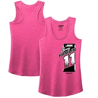 Women's Joe Gibbs Racing Team Collection Pink Denny Hamlin Name & Number Racerback Tank Top