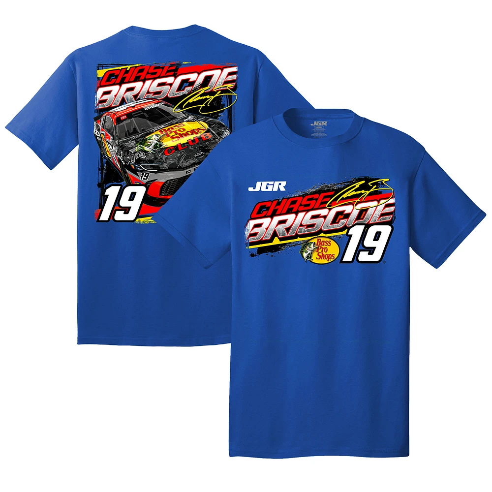 Men's Joe Gibbs Racing Team Collection Royal Chase Briscoe Bass Pro Shops Car T-Shirt