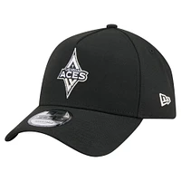 Men's New Era  Black Las Vegas Aces Core Logo A-Frame 9FORTY Adjustable Hat
