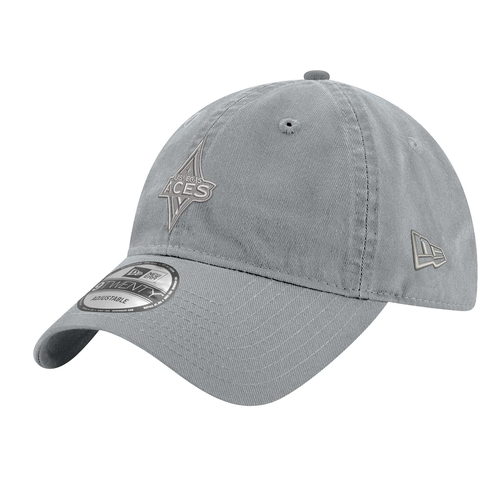 Unisex New Era Gray Las Vegas Aces Core Tonal 9TWENTY Adjustable Hat