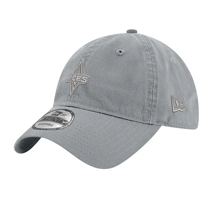 Unisex New Era Gray Las Vegas Aces Core Tonal 9TWENTY Adjustable Hat