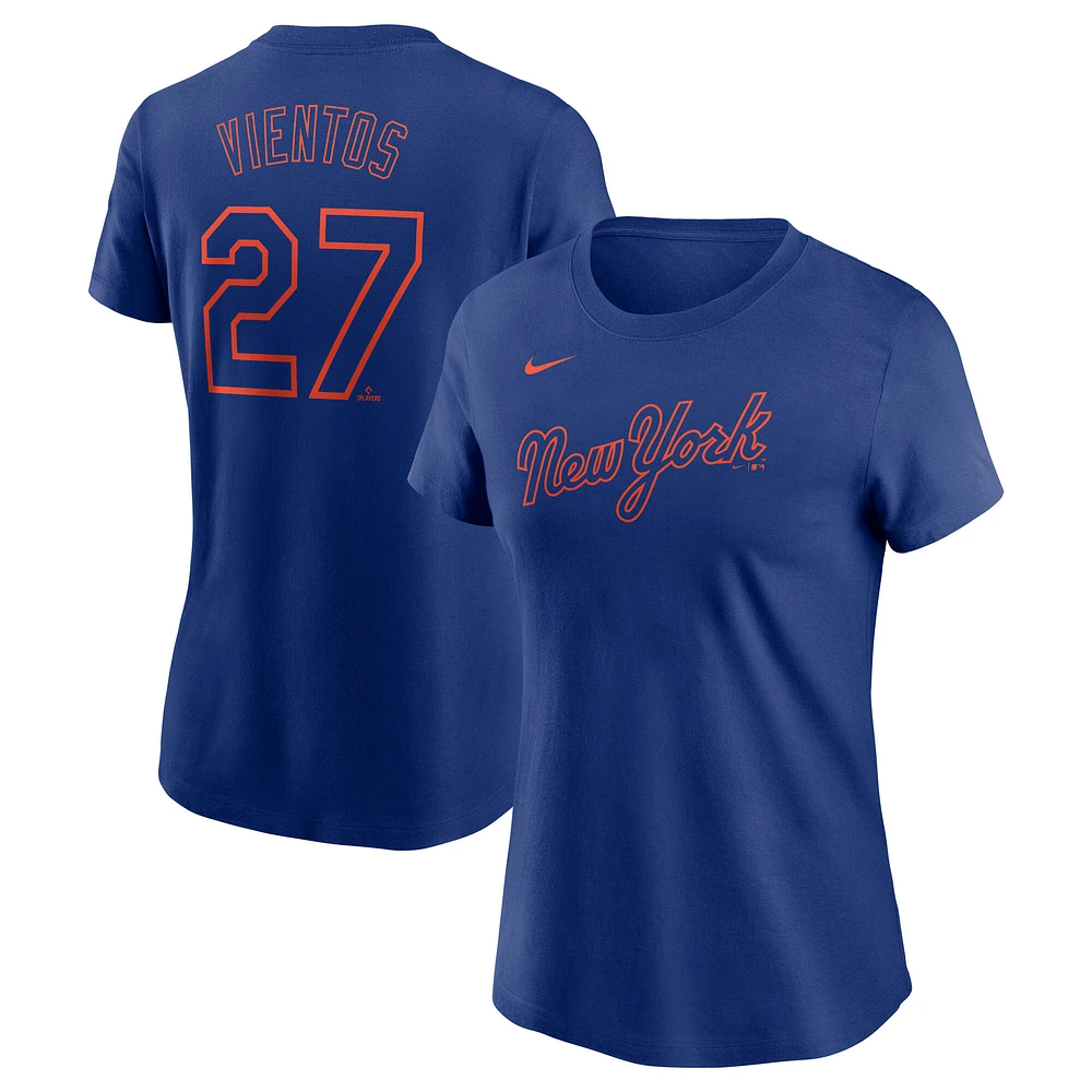 Women's Nike Mark Vientos Royal New York Mets Fuse Name & Number T-Shirt