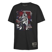 Youth Mitchell & Ness Allen Iverson Black Philadelphia 76ers Chalked Up T-Shirt