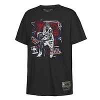 Youth Mitchell & Ness Allen Iverson Black Philadelphia 76ers Chalked Up T-Shirt