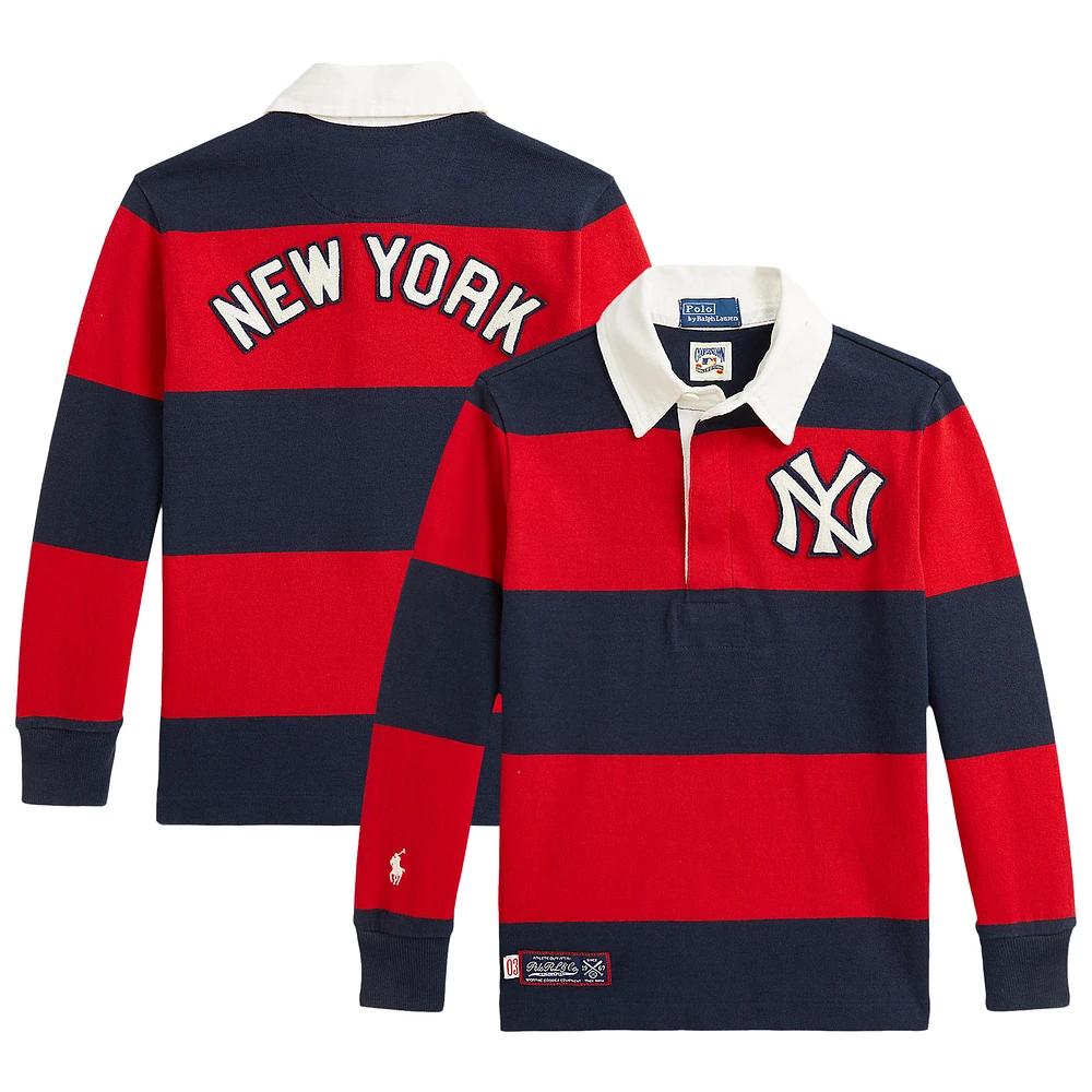 Toddler Polo Ralph Lauren Navy/Red Yankees Rugby Knit Shirt
