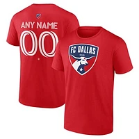 Men's Red FC Dallas Custom Team Authentic T-Shirt