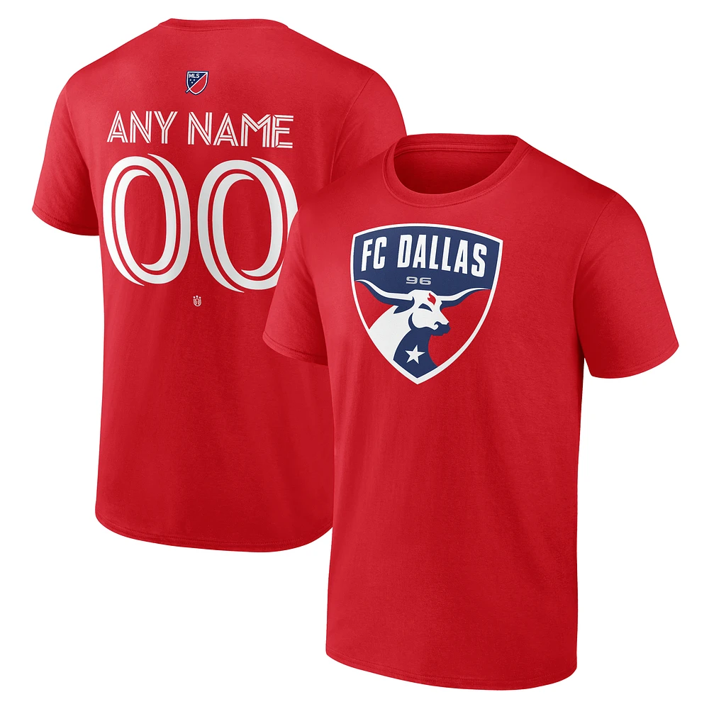 Men's Red FC Dallas Custom Team Authentic T-Shirt