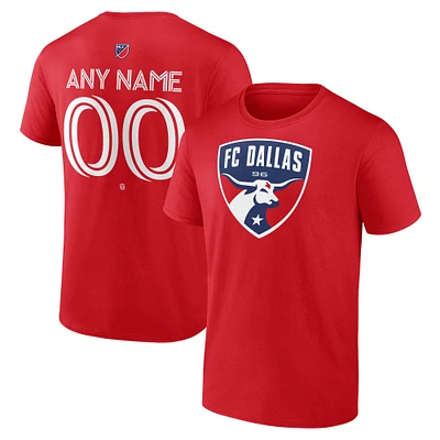 Men's Red FC Dallas Custom Team Authentic T-Shirt