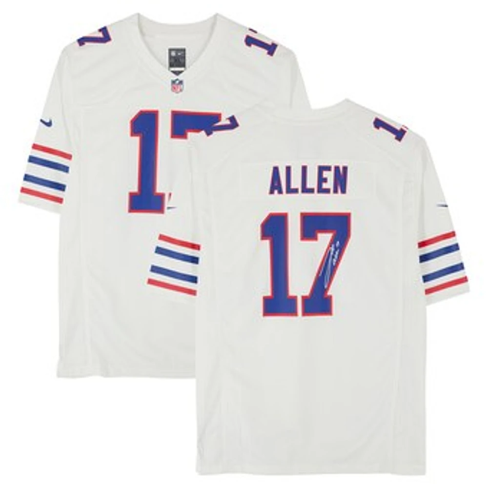 Josh Allen Buffalo Bills Autographed Nike White Throwback Game Jersey