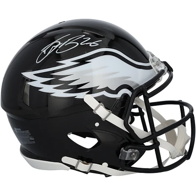 Saquon Barkley Philadelphia Eagles Autographed Riddell Black Alternate Speed Authentic Helmet