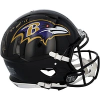 Ray Lewis Baltimore Ravens Autographed Riddell Speed Authentic Helmet with "HOF 18" Inscription
