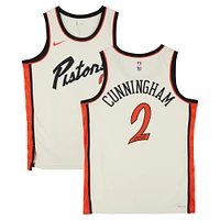 Cade Cunningham Detroit Pistons Autographed Cream Nike 2024-25 City Edition Swingman Jersey