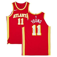 Trae Young Atlanta Hawks Autographed Red Nike Icon Edition Authentic Jersey with "Ice Trae" Inscription