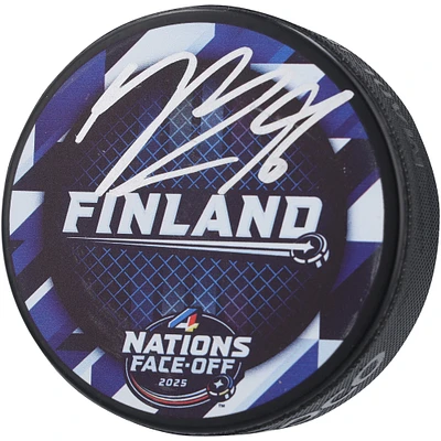 Mikko Rantanen Colorado Avalanche Autographed Team Finland 4 Nations Face-Off Hockey Puck