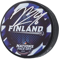 Mikko Rantanen Colorado Avalanche Autographed Team Finland 4 Nations Face-Off Hockey Puck