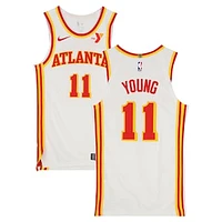 Trae Young Atlanta Hawks Game-Used #11 White Nike Jersey vs. Portland Trail Blazers on November 17, 2024 - Size 44+4