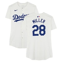 Bobby Miller Los Angeles Dodgers Player-Issued #28 White Jersey from the 2024 MLB Season