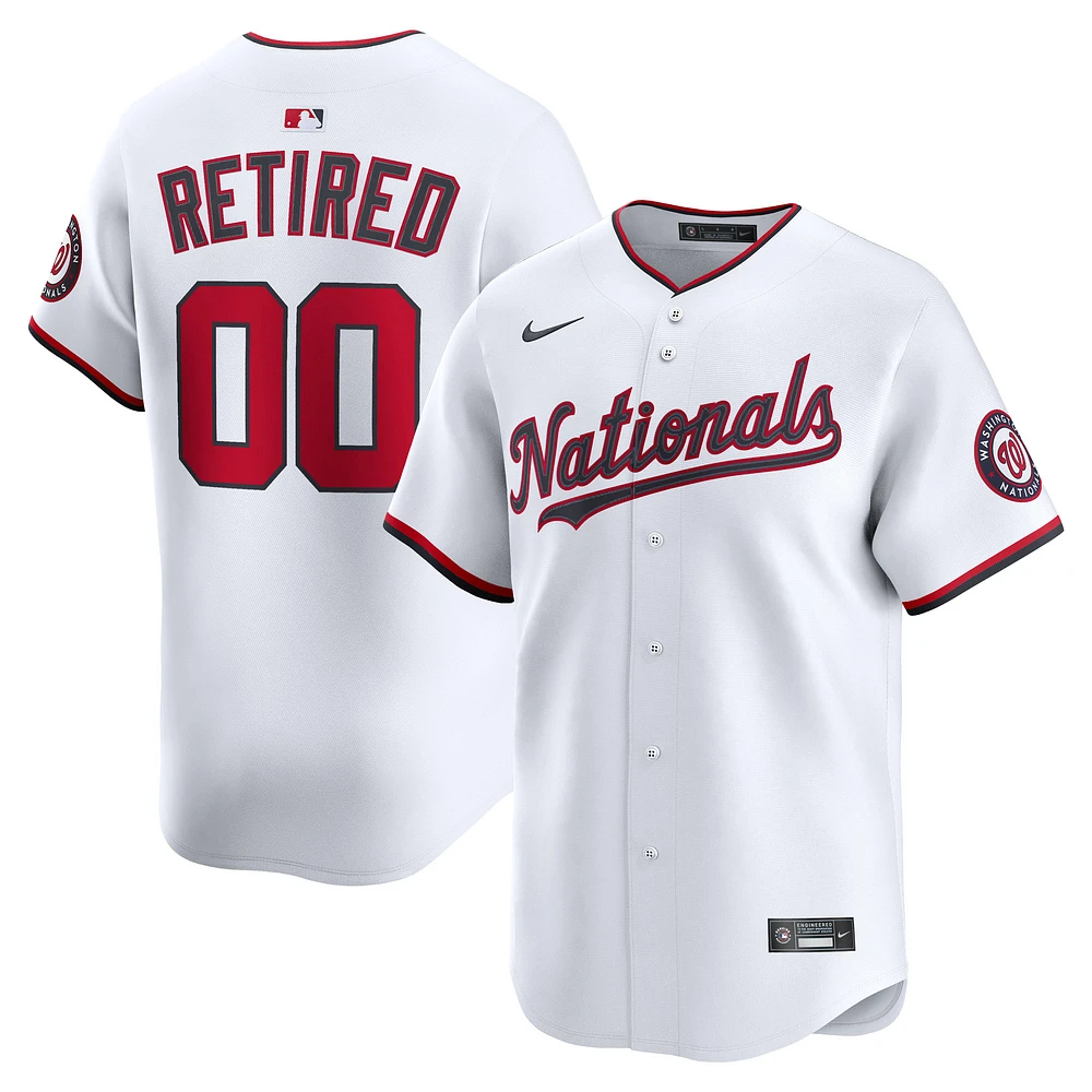 Men's Nike White Washington Nationals Home Limited Pick-A-Player Retired Roster Jersey