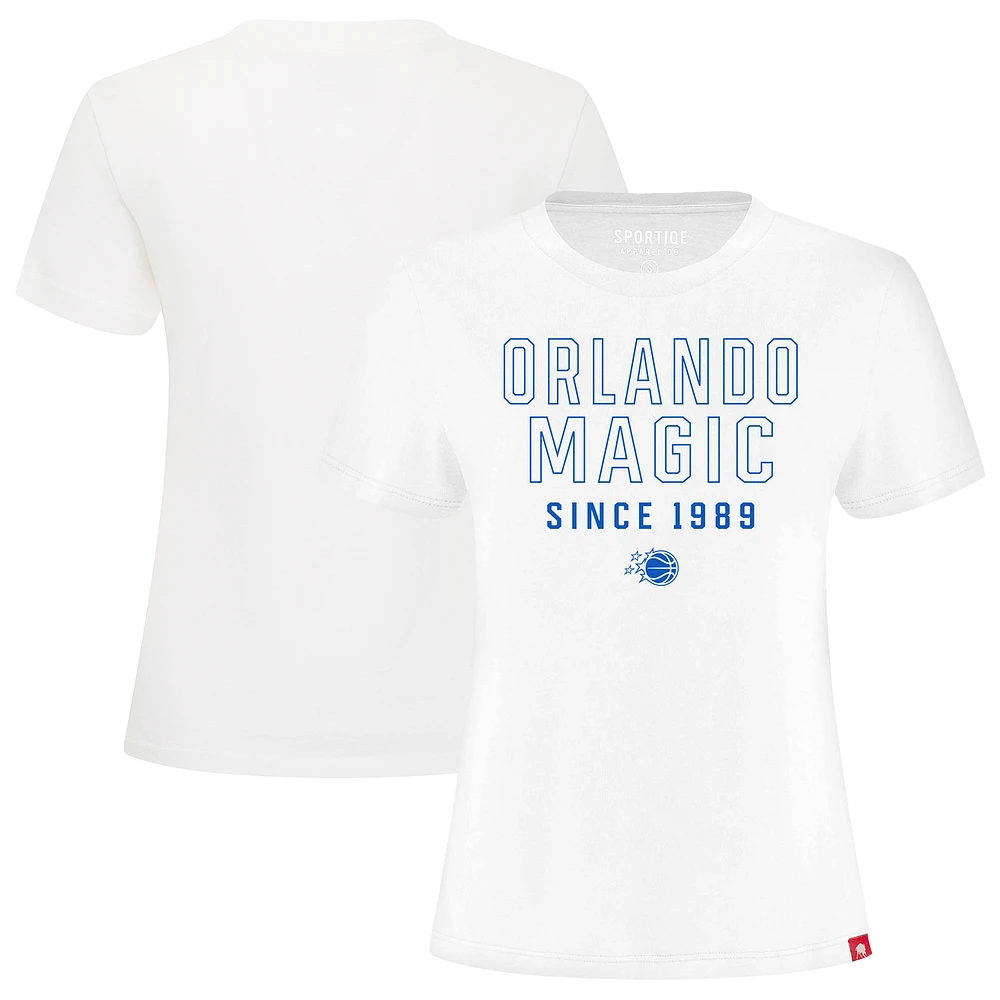 Women's Sportiqe  White Orlando Magic Arcadia Premium T-Shirt
