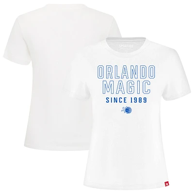 Women's Sportiqe  White Orlando Magic Arcadia Premium T-Shirt