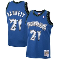 Men's Mitchell & Ness Kevin Garnett Blue Minnesota Timberwolves Big Tall 2003/04 Hardwood Classics Swingman Jersey