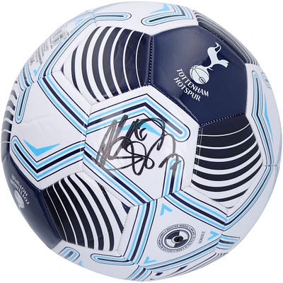 Son Heung-Min Tottenham Hotspur Autographed White/Navy Logo Soccer Ball