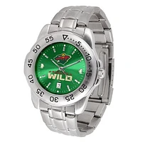 Silver Minnesota Wild Stainless Steel Clutch Watch