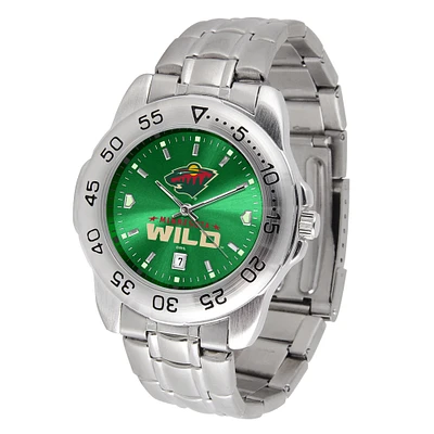 Silver Minnesota Wild Stainless Steel Clutch Watch