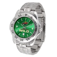 Silver Minnesota Wild Stainless Steel Clutch Watch
