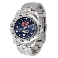 Silver Montreal Canadiens Stainless Steel Clutch Watch