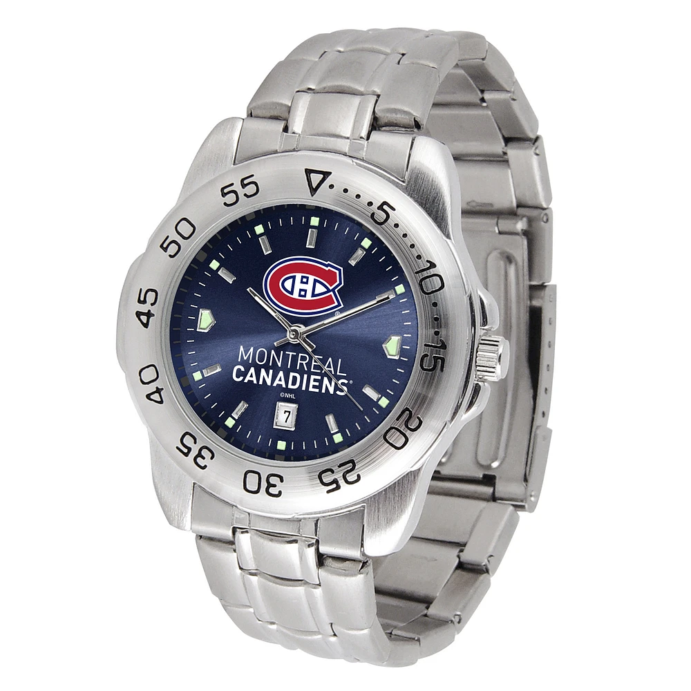 Silver Montreal Canadiens Stainless Steel Clutch Watch