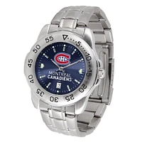 Silver Montreal Canadiens Stainless Steel Clutch Watch