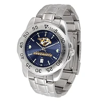 Silver Nashville Predators Stainless Steel Clutch Watch