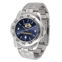 Silver Nashville Predators Stainless Steel Clutch Watch