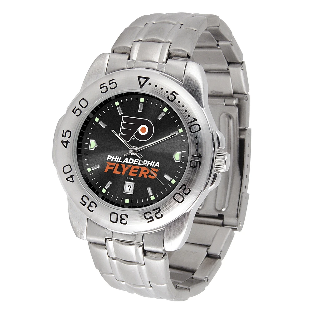 Silver Philadelphia Flyers Stainless Steel Clutch Watch
