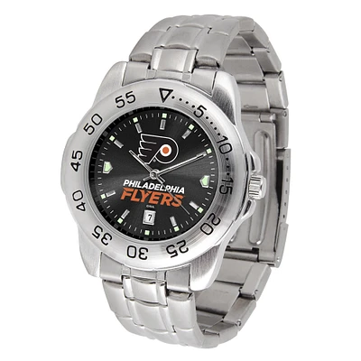 Silver Philadelphia Flyers Stainless Steel Clutch Watch