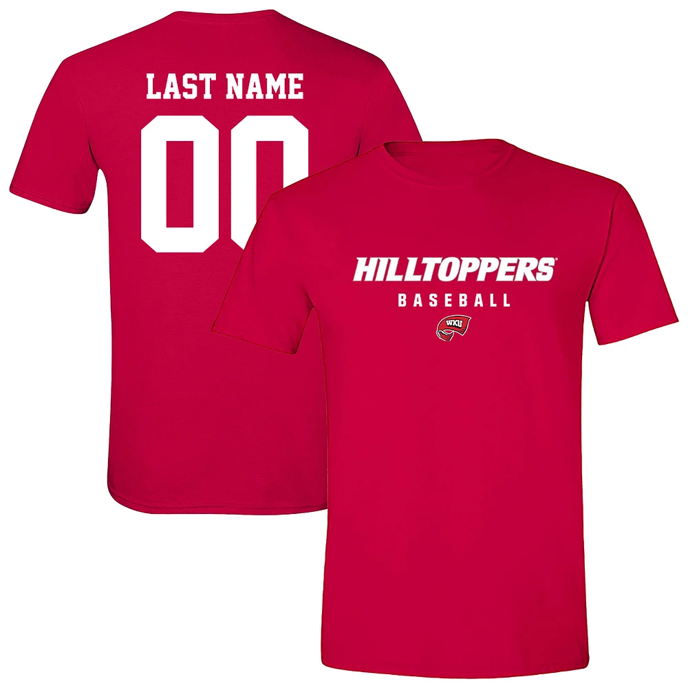 Unisex Red Western Kentucky Hilltoppers Baseball NIL Pick-A-Player T-Shirt
