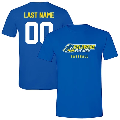 Unisex  Royal Delaware Fightin' Blue Hens Baseball NIL Pick-A-Player T-Shirt