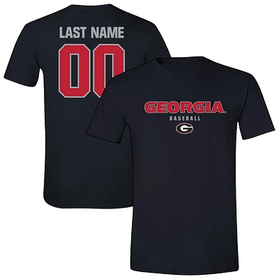 Unisex  Black Georgia Bulldogs Baseball NIL Pick-A-Player T-Shirt