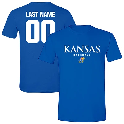 Unisex  Royal Kansas Jayhawks Baseball NIL Pick-A-Player T-Shirt