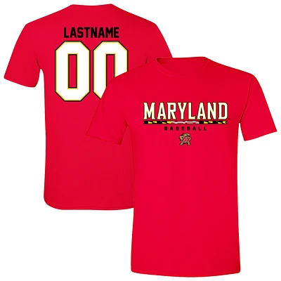 Unisex  Red Maryland Terrapins Baseball NIL Pick-A-Player T-Shirt