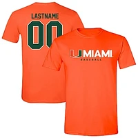 Unisex  Orange Miami Hurricanes Baseball NIL Pick-A-Player T-Shirt